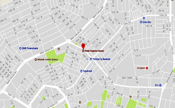 İvedik Semti Harita Görseli